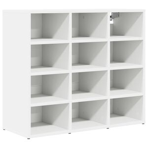 vidaXL Sko Skap 77,5 x 30 x 67 cm Konstruert tre Hvit