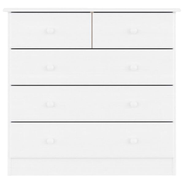 vidaXL Kommode ALTA hvit 77x35x73 cm heltre furu