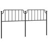 vidaXL Utskiftbar sengegavl i metall svart 200 cm