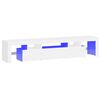vidaXL TV-benk med LED-lys hvit 200x36,5x40 cm