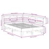 vidaXL Seng med bokhylle uten madrass voksbrun 120x200 cm heltre furu