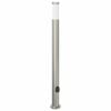 vidaXL Pullertlampe med stikkontakt 110 cm rustfritt st&aring;l IP44