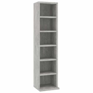 vidaXL CD-skap betonggr&aring; 21x20x88 cm konstruert tre
