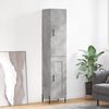 vidaXL Highboard betonggr&aring; 34,5x34x180 cm konstruert tre