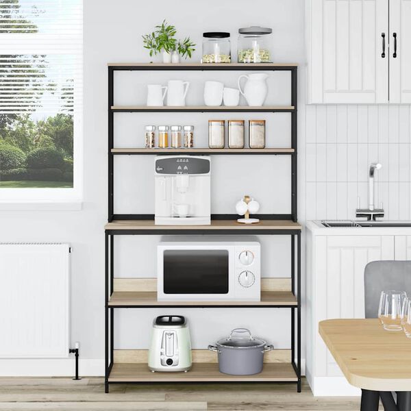 vidaXL Kj&oslash;kkenskap Sonoma eik 100 x 40 x 168 cm Konstruert tre