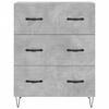 vidaXL Highboard betonggr&aring; 69,5x34x180 cm konstruert tre