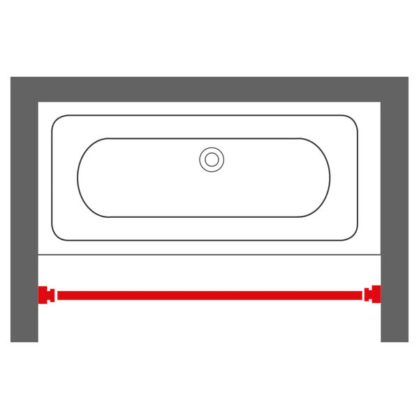 Sealskin Teleskopisk dusjstang 185 cm matt gr&aring;