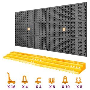 vidaXL Verkt&oslash;ytavle 500x1000 mm 50 kroker PP
