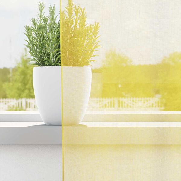 vidaXL Voilegardiner med grommets 2 stk gul