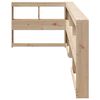 vidaXL Bokhylle sengegavl L-formet 80 cm heltre furu