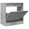 vidaXL Skoskap betonggr&aring; 60x34x63,5 cm konstruert tre
