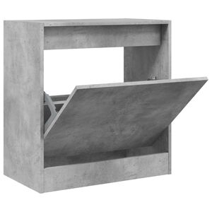 vidaXL Skoskap betonggr&aring; 60x34x63,5 cm konstruert tre