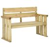 vidaXL Hagebenk 121 cm impregnert furu