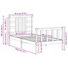 vidaXL Sengeramme uten madrass hvit 90x190 cm heltre furu