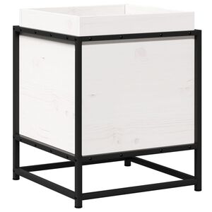 vidaXL Hageplantekasse hvit 40x40x50 cm heltre furu