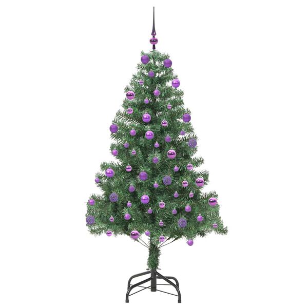 vidaXL Juletre med 300 LED med stativ gr&oslash;nn 210 cm PVC