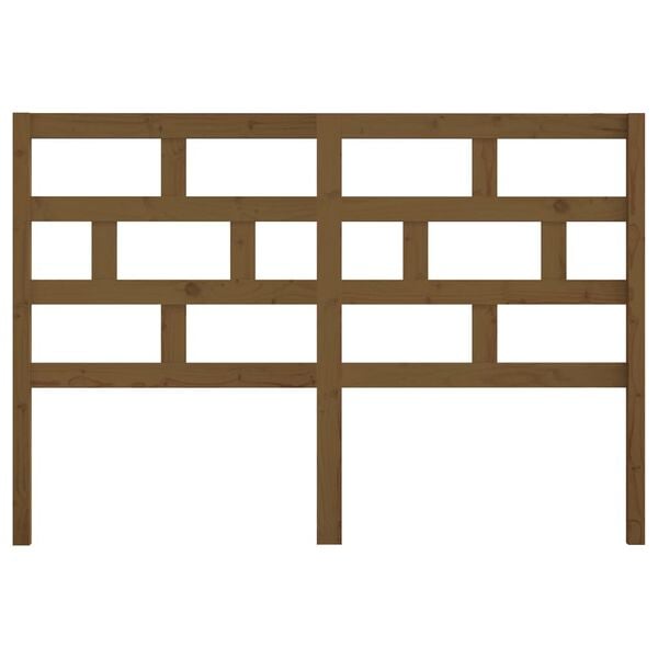 vidaXL Sengegavl honningbrun 146x4x100 cm heltre furu