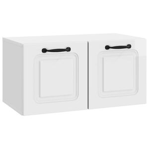 vidaXL Vegghengt TV skap Veggmontert H&oslash;gglans hvit 59,5 x 31 x 30 cm