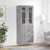 vidaXL Highboard grå sonoma 69,5x34x180 cm konstruert tre