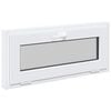 vidaXL Kj&oslash;levindu RISOR 90 x 40 cm PVC og glass Hvit