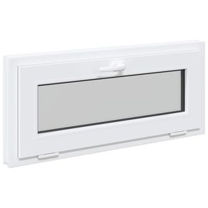 vidaXL Kj&oslash;levindu RISOR 90 x 40 cm PVC og glass Hvit