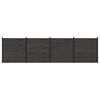 vidaXL Gjerdeplate 4 pcs WPC og Aluminium Svart