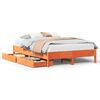vidaXL Sengeramme uten madrass brun 150x200 cm heltre furu