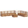 vidaXL Sofasett 8 pcs Naturlig Solid akasietre