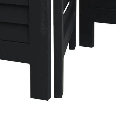vidaXL Romdeler 4 paneler svart heltre keisertre