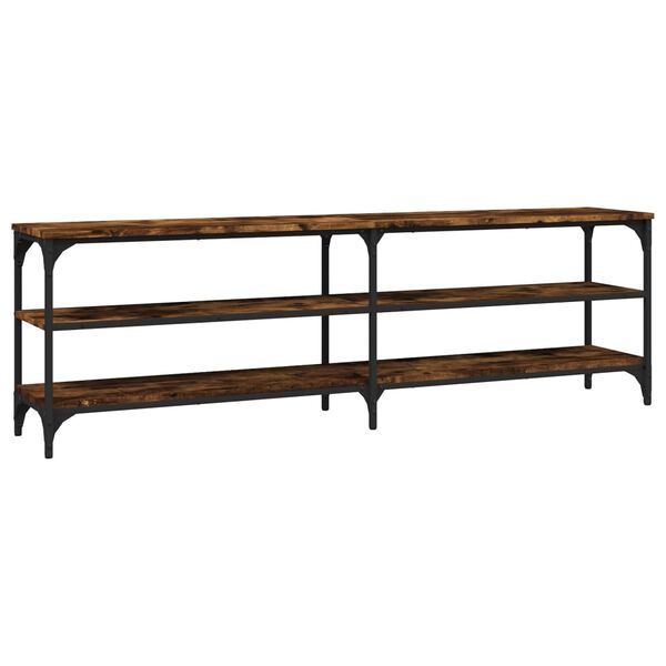 vidaXL TV-benk røkt eik 160x30x50 cm konstruert tre