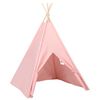 vidaXL Tipi-telt for barn med pose ferskenhud rosa 120x120x150 cm