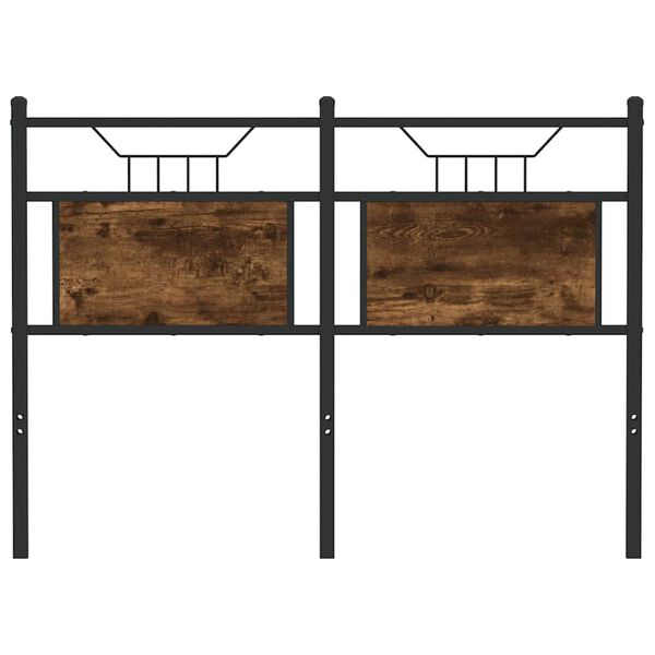 vidaXL Utskiftbar sengegavl r&oslash;kt eik 120 cm konstruert tre og st&aring;l