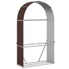 vidaXL Vedholder brun 120x45x210 cm galvanisert st&aring;l