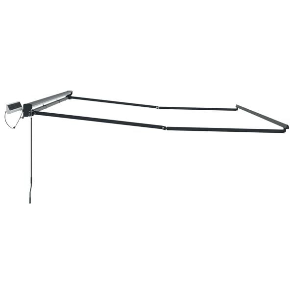 vidaXL Elektrisk uttrekkbar markiseramme Hvit 2,5 x 2 m St&aring;l