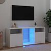 vidaXL TV-benk med LED-lys hvit 120x30x50 cm