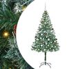 vidaXL Kunstig juletre med 300 LED med stativ gr&oslash;nn 180 cm PVC og st&aring;l