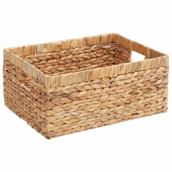 vidaXL Oppbevaringskurver 3 pcs Naturlig 40 x 30 x 18 cm Vannhyasint