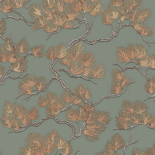DUTCH WALLCOVERINGS Veggpanel furu gr&oslash;nn