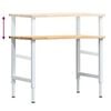 vidaXL Arbeidsbenk 100x60x(71,5-98) cm heltre eik