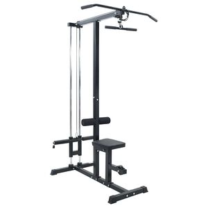 vidaXL Nedtrekksapparat Svart 110 x 70 x 187 cm Pulverlakkert st&aring;l