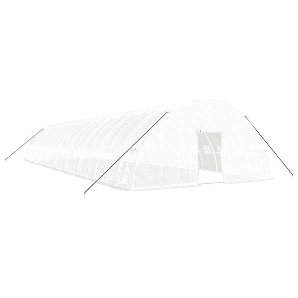 vidaXL Drivhus med st&aring;lramme hvit 108 m&sup2; 18x6x2,85 m