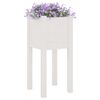 vidaXL Plantekasse hvit 31x31x70 cm heltre furu