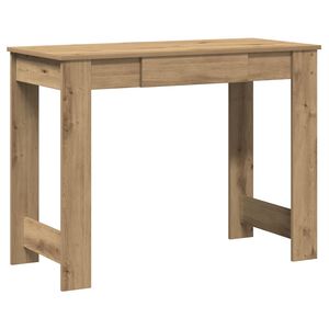 vidaXL Skrivebord artisan eik 100x45x75 cm konstruert tre