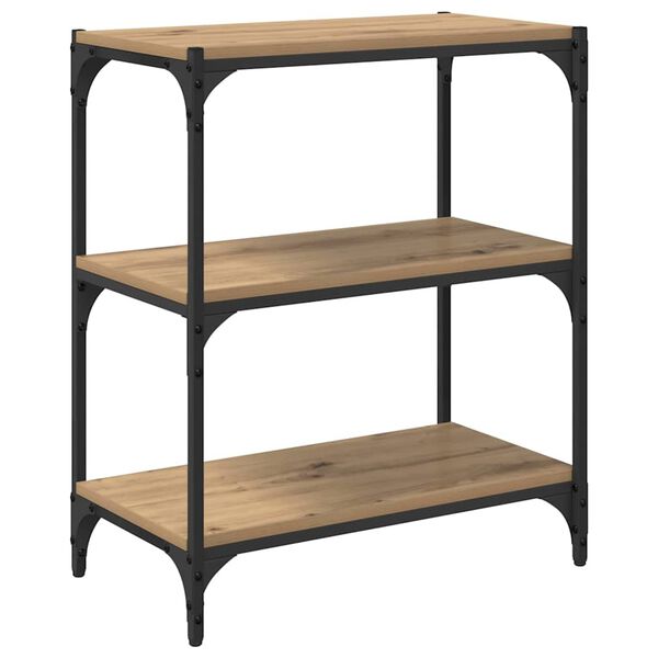 vidaXL Bokskap artisan eik 60 x 33 x 70,5 cm Ingeni&oslash;rtre og jern