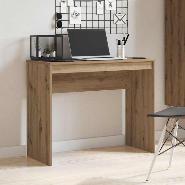 vidaXL Skrivebord artisan eik 90x40x72 cm konstruert tre