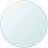 vidaXL Bordplate herdet glass rund 700 mm