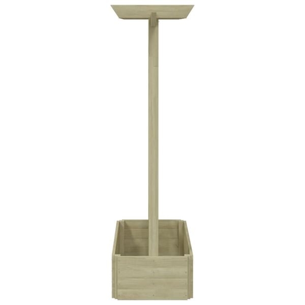 vidaXL Hagepergola med blomsterkasse 162x56x204 cm tre