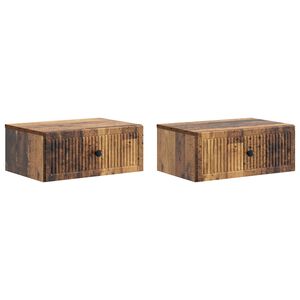 vidaXL Nattbordskap 2 pcs Gammelt tre 49 x 34,5 x 20 cm Konstruert tre