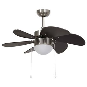 vidaXL Takvifte med lys 76 cm m&oslash;rkebrun