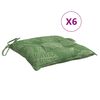 vidaXL Stolputer 6 stk bladm&oslash;nster 40x40x7 cm stoff